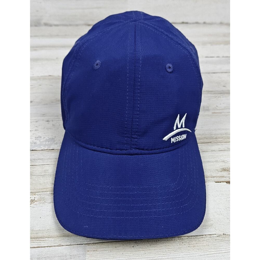 MISSION Enduracool Lightweight Run/Golf/Beach/Vacation/Baseball Cap Blue OSFA